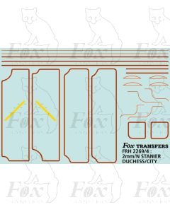 Ex-LMS Stanier Princess Coronation (Duchess, City etc) Loco Lining Set  . (Also Jubilee Class)