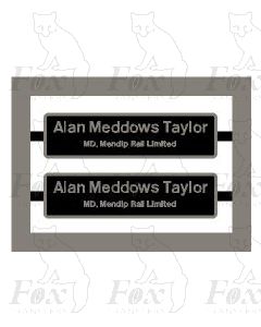 59202 Alan Meddows Taylor MD, Mendip Rail Limited