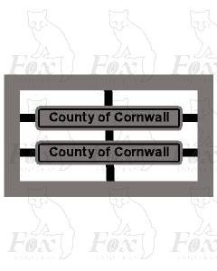 43023 County of Cornwall, pair of nameplates