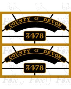 3478 COUNTY OF DEVON (original 1902 number)