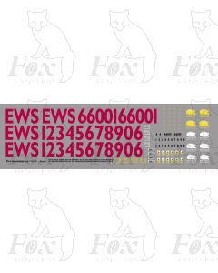 EWS Late TOPS Numbering Class 66/67 Locos