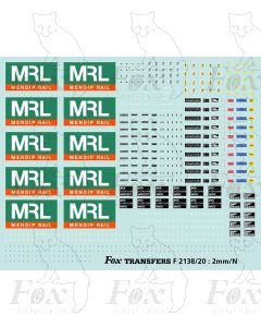 MRL Mendip Rail JNA Bogie Hopper complete livery elements