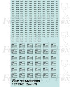 JHA/JMA Bogie Freight Vehicle Data Panels (black)