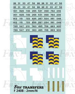 Rf Petroleum/Trainload Petroleum (smaller size) Symbols/TOPS numbering  (Classes 26/31/33/47/56/86)