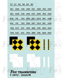 Rf Coal/Trainload Coal  (larger size) Symbols/TOPS numbering  (Classes 37/58/60)