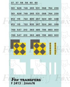 Rf Coal/Trainload Coal (larger size faded) Symbols/TOPS numbering  (Classes 37/58/60)