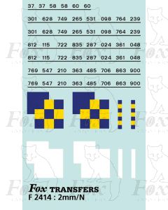 Rf Construction/Trainload Construction (larger size) Symbols/TOPS numbering  (Classes 37/58/60)