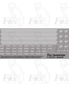 Virgin Class 87 Loco Logos, Lining/TOPS Numbersets