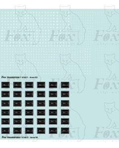 Freight vehicle Stencilled Data Panels (white/black)