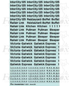 InterCity Executive Coach Lettering/Numbering