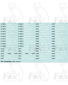 InterCity Manchester Pullman Mk3 Coach Names/Numbersets