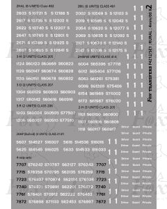 SOUTHERN ELECTRIC - RURAL - Fully-made-up Numbersets and small detailing - for Blue stock