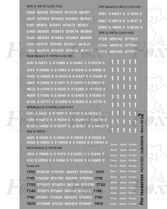 SOUTHERN ELECTRIC - SUBURBAN - Fully-made-up Numbersets and small detailing - for Blue stock