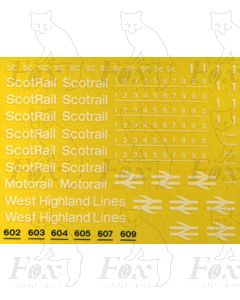 InterCity ScotRail Blue/Grey Livery Lettering/Numbering