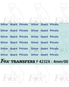 NSE Driver/Guard/Private