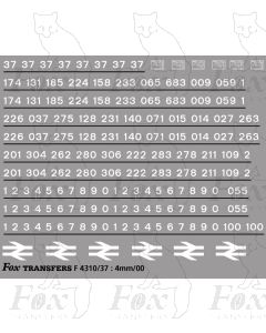 Class 37 TOPS Numbersets & Detailing