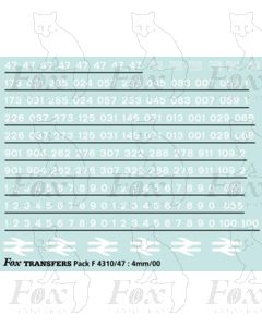 Class 47 TOPS Numbersets & Detailing