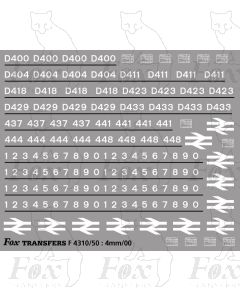 Class 50 Pre-TOPS D Numbersets & Detailing