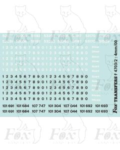 Strathclyde Class 101 TOPS Numbersets/Detailing