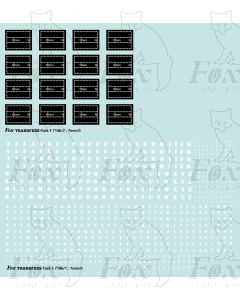 Freight vehicle Stencilled Data Panels (white/black)