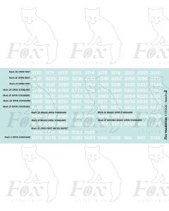 TOPS Numbersets for BR Mk2 D/E/F Coaches