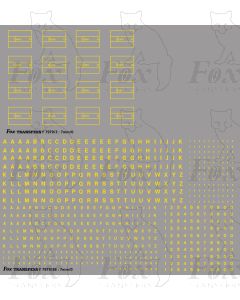 Freight Vehicle Data Panels (yellow Rail Alphabet)	