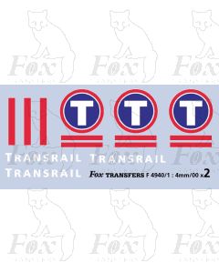 Transrail Loco Livery Elements - 3 PAIRS OF MOTIFS only