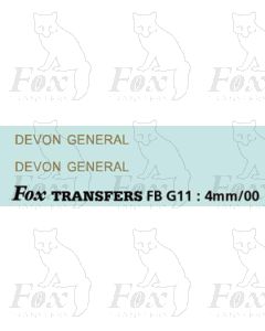 FLEETNAMES - DEVON GENERAL