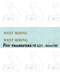 FLEETNAMES - WEST RIDING