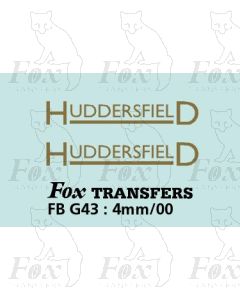 FLEETNAMES - HUDDERSFIELD - 20mm wide