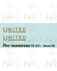 FLEETNAMES - UNITED - San Serif, with underline