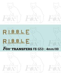 FLEETNAMES - RIBBLE - with underline