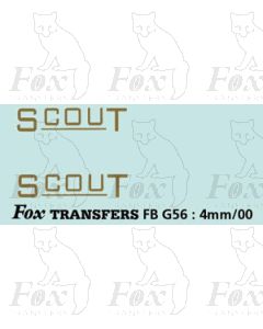 FLEETNAMES - SCOUT with underline  gold