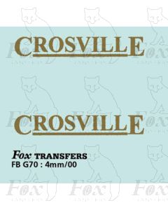 FLEETNAMES - CROSVILLE - 8mm wide