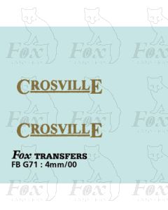 FLEETNAMES - CROSVILLE - 5mm wide