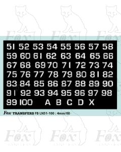 Route Numbersets Large - ATLANTEANS etc 51-100