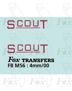 FLEETNAMES - SCOUT - with underline, maroon