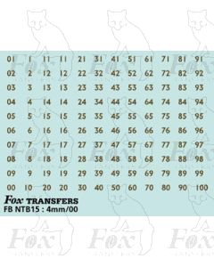 TROLLEYBUS FLEET NUMBERS - 1-100 plain gold