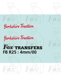 FLEETNAMES - Yorkshire Traction - script