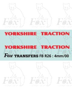 FLEETNAMES - YORKSHIRE TRACTION 