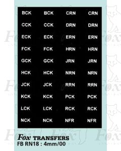 Numberplate letters - RIBBLE 