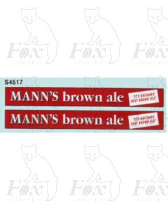 Advertisement 1940s & 1950s - MANNS BROWN ALE