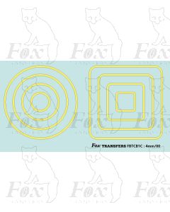 LINING - Corners & circles 1.0mm  Tilling cream (black edge)