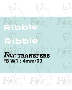 FLEETNAMES - Ribble (white)