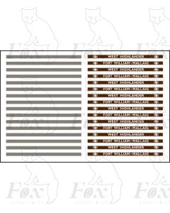 WEST HIGHLANDER/FORT WILLIAM-MALLAIG - Steel Coachboards