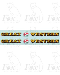 1927-1934 : GREAT (twin shield crest) WESTERN Loco Lettering yellow/red