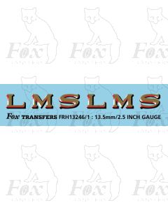 LMS 1920s style Coaching Stock Lettering