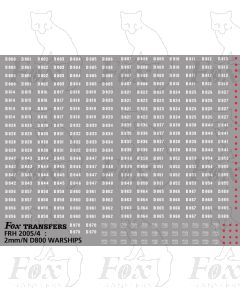 Warship Class Locomotive Numbersets