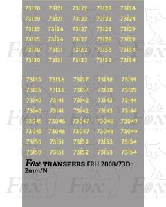 Cabside Numbersets for BR Standards