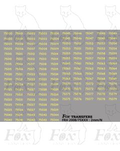 Cabside Numbersets for BR Standards